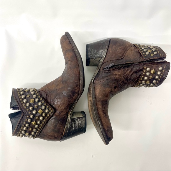 SOLD Old Gringo Women's Mini Belinda 7" Ankle Boots Size 8 B Brown Cowboy Boot - Picture 2 of 7